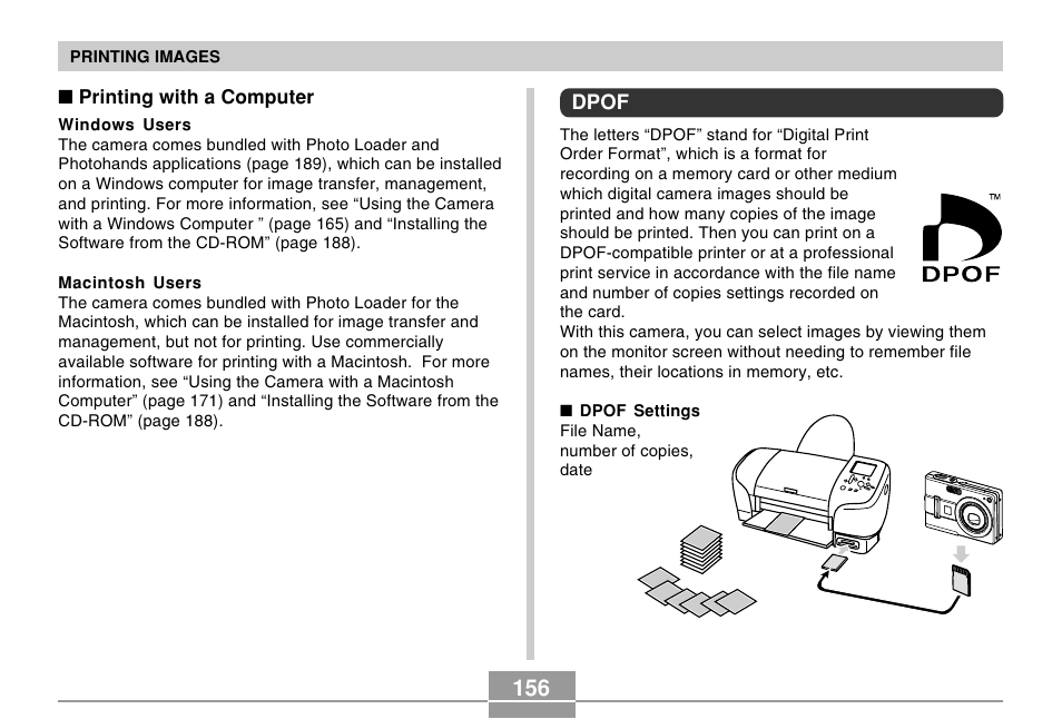 Dpof | Casio EX-Z57 User Manual | Page 156 / 214