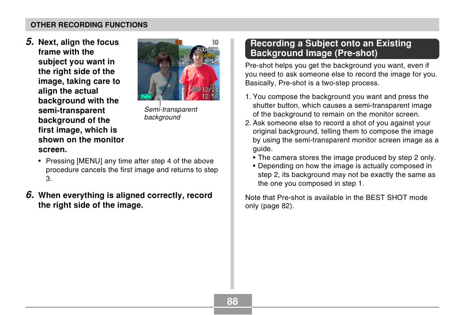 Casio EX-Z57 User Manual | Page 88 / 214