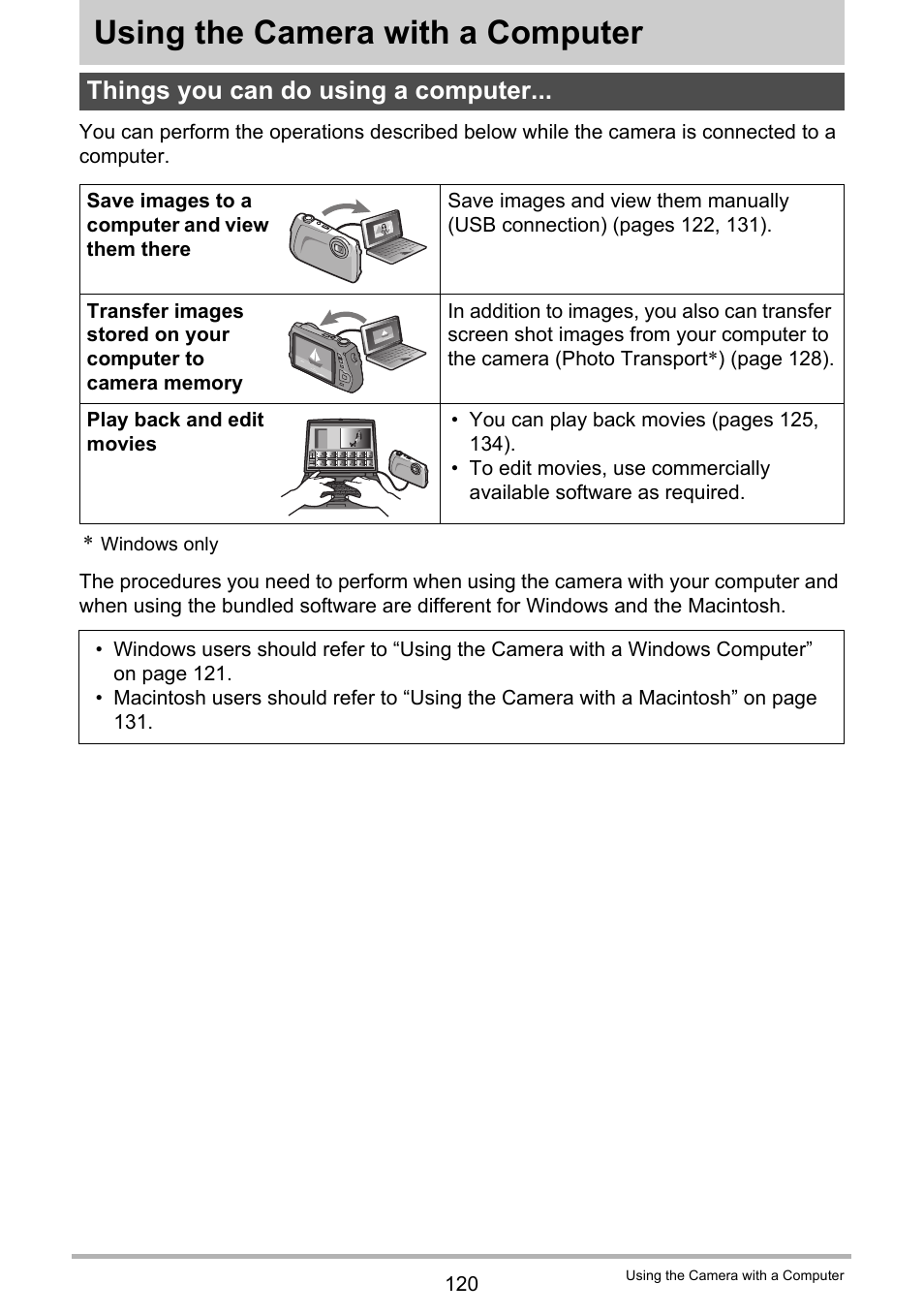 Using the camera with a computer, Things you can do using a computer | Casio EX-G1 User Manual | Page 120 / 193