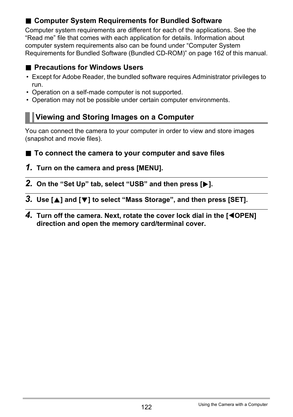 Viewing and storing images on a computer | Casio EX-G1 User Manual | Page 122 / 193