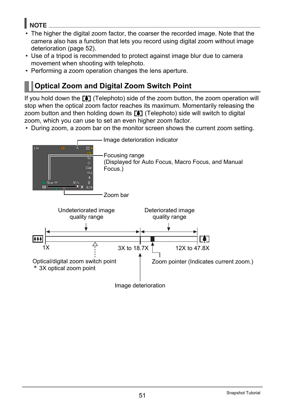 Optical zoom and digital zoom switch point | Casio EX-G1 User Manual | Page 51 / 193