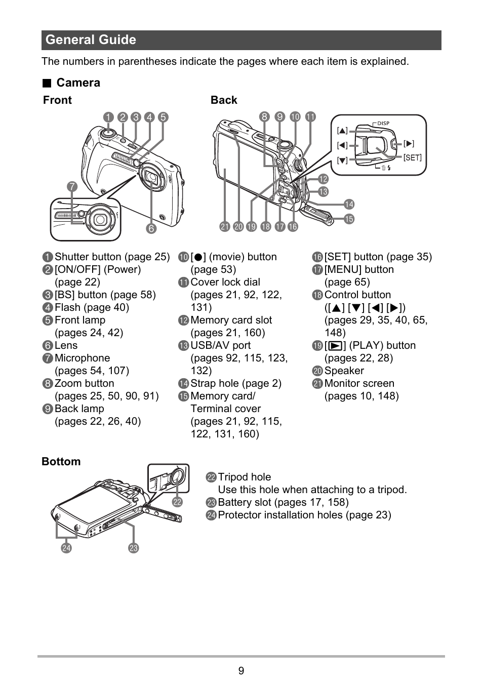General guide | Casio EX-G1 User Manual | Page 9 / 193