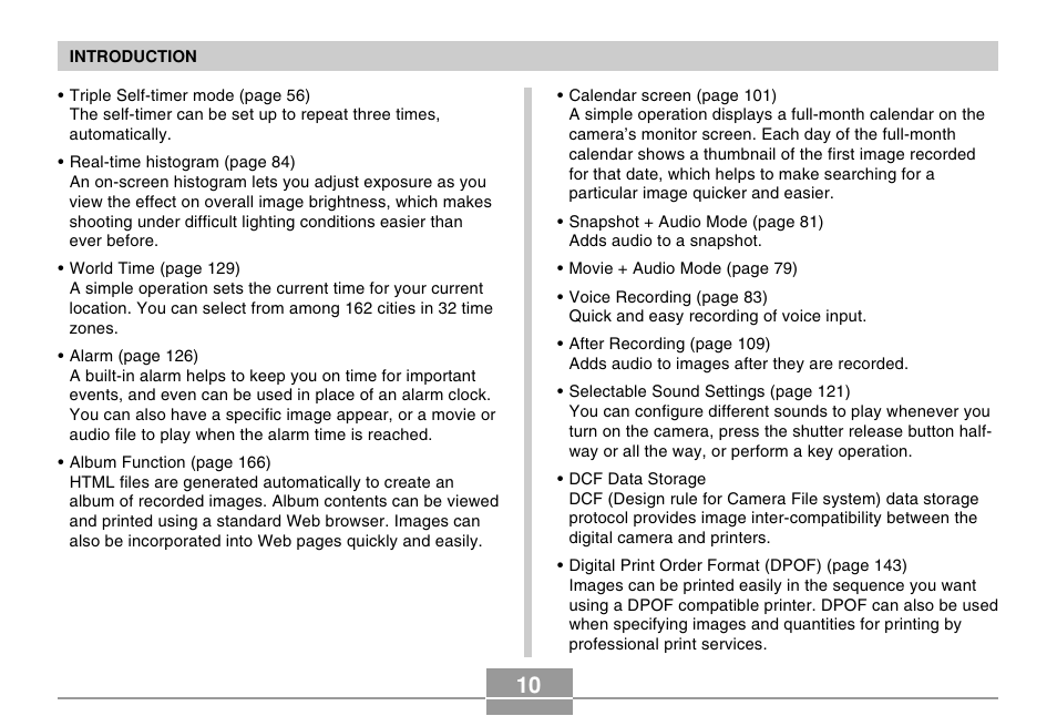 Casio EX-Z30/EX-Z40 User Manual | Page 10 / 198