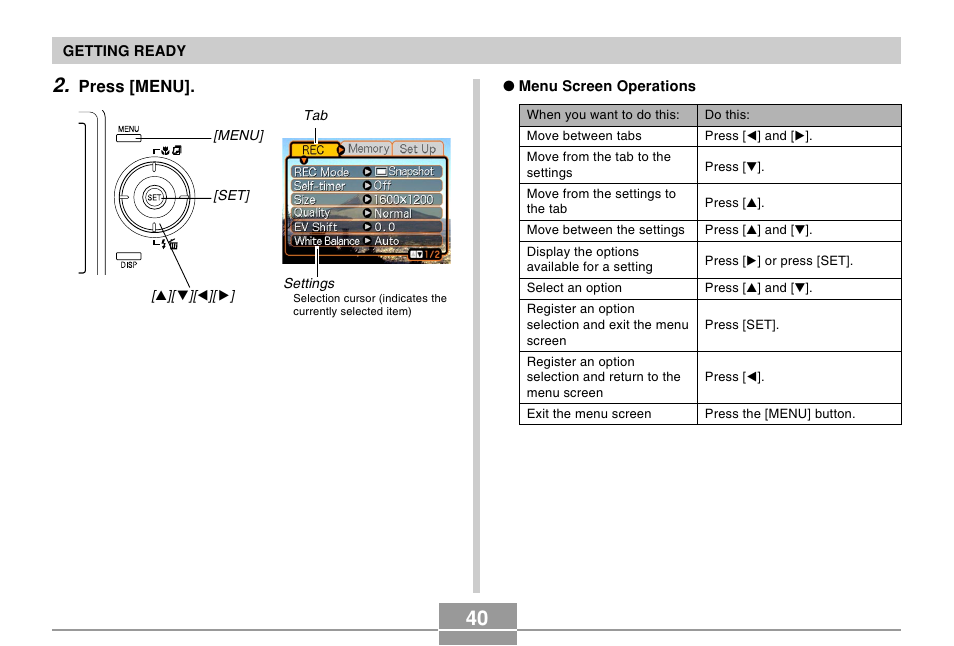 Casio EX-Z30/EX-Z40 User Manual | Page 40 / 198