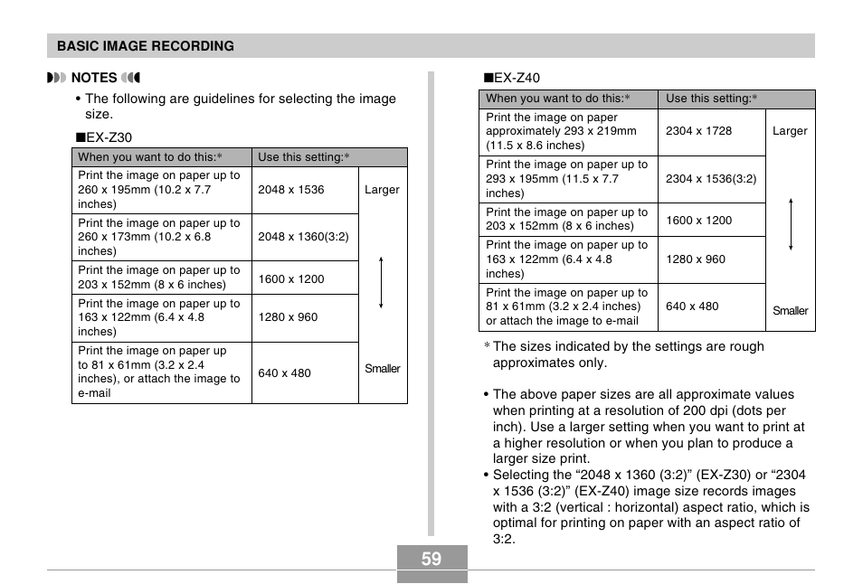 Casio EX-Z30/EX-Z40 User Manual | Page 59 / 198