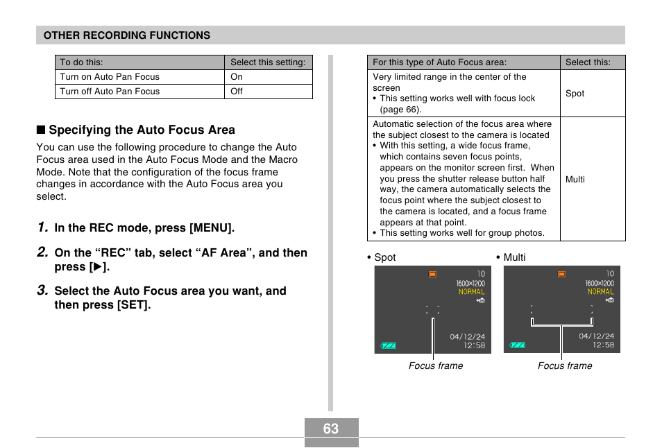 Casio EX-Z30/EX-Z40 User Manual | Page 63 / 198