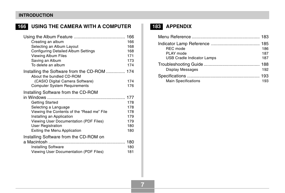 Casio EX-Z30/EX-Z40 User Manual | Page 7 / 198