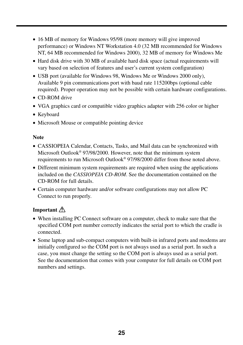 Casio Cassiopeia BE-300 User Manual | Page 25 / 47