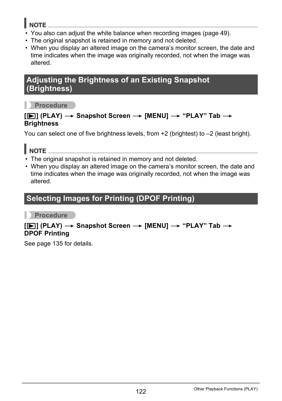 Selecting images for printing (dpof printing) | Casio EXILIM EX-ZR20 User Manual | Page 122 / 197