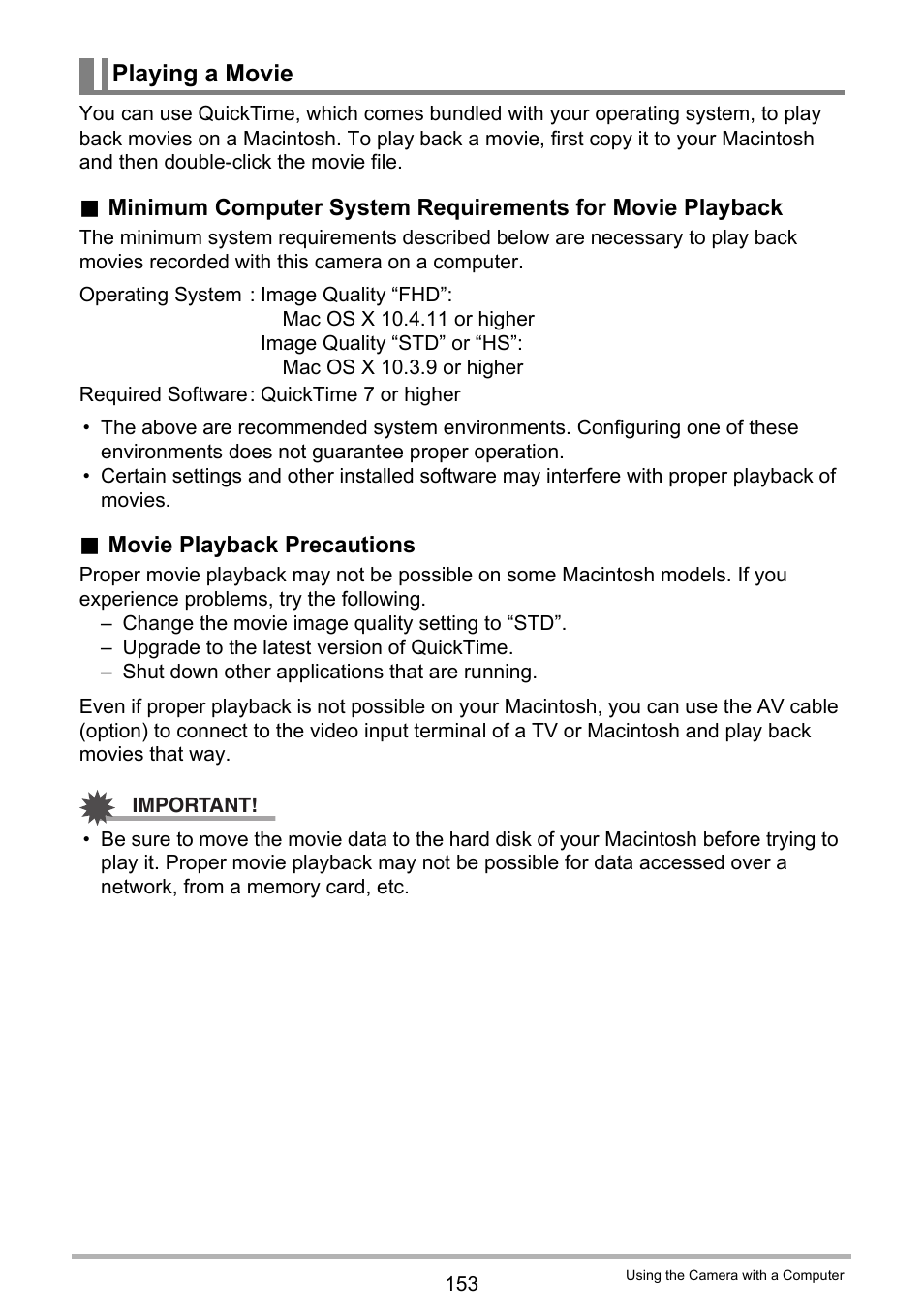 Playing a movie, 153). to play back movies | Casio EXILIM EX-ZR20 User Manual | Page 153 / 197