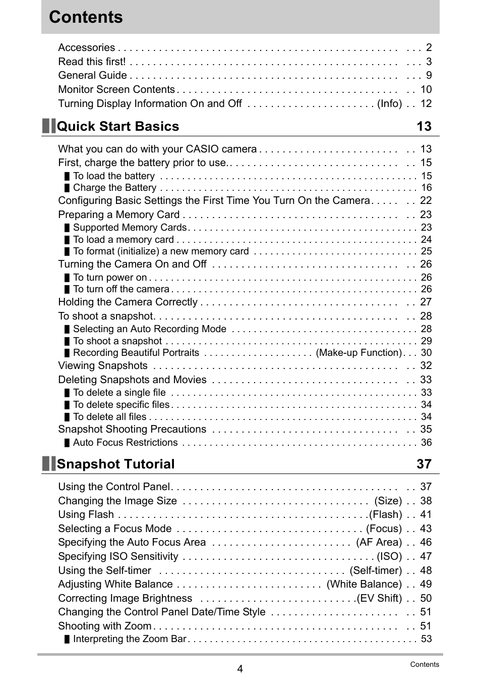 Casio EXILIM EX-ZR20 User Manual | Page 4 / 197