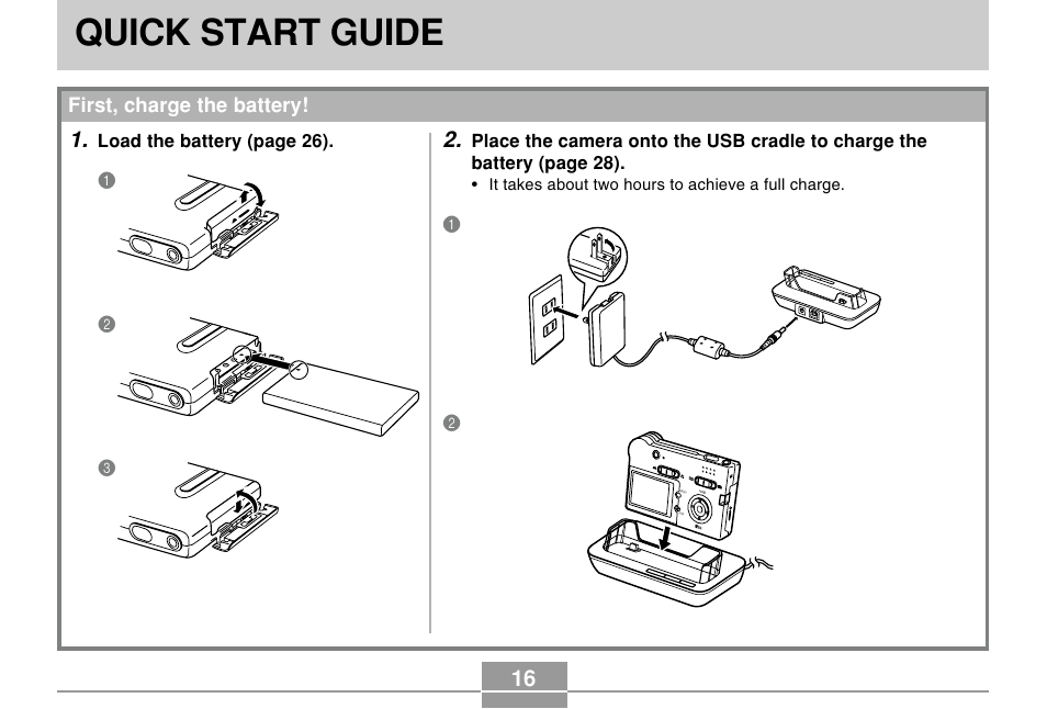 Quick start guide | Casio EX-M20U User Manual | Page 16 / 54