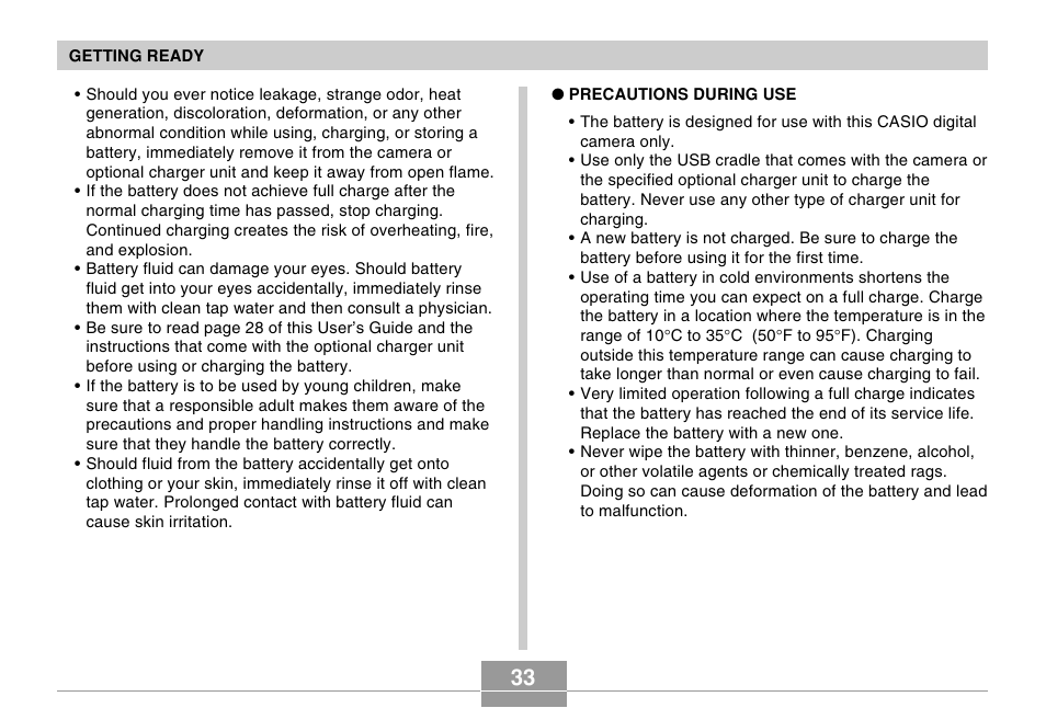 Casio EX-M20U User Manual | Page 33 / 54