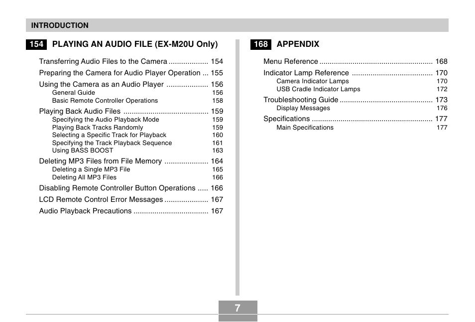 Casio EX-M20U User Manual | Page 7 / 54