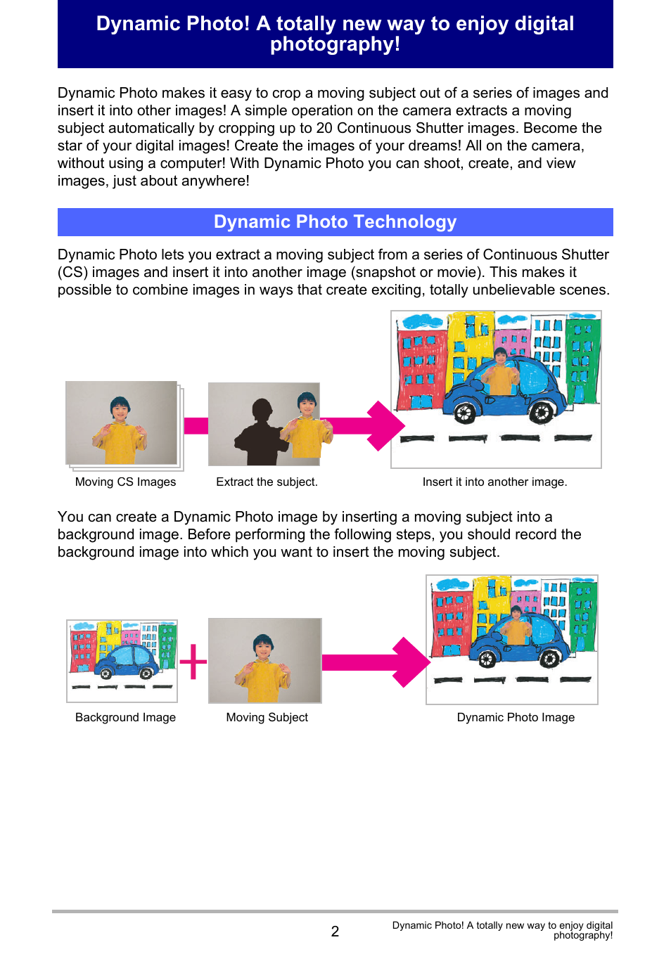 Dynamic photo technology | Casio EXILIM EX-Z550 User Manual | Page 184 / 196