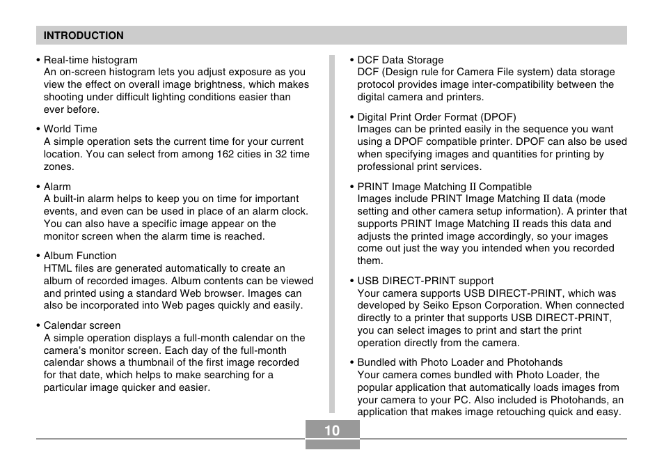 Casio EX-S20 User Manual | Page 10 / 42