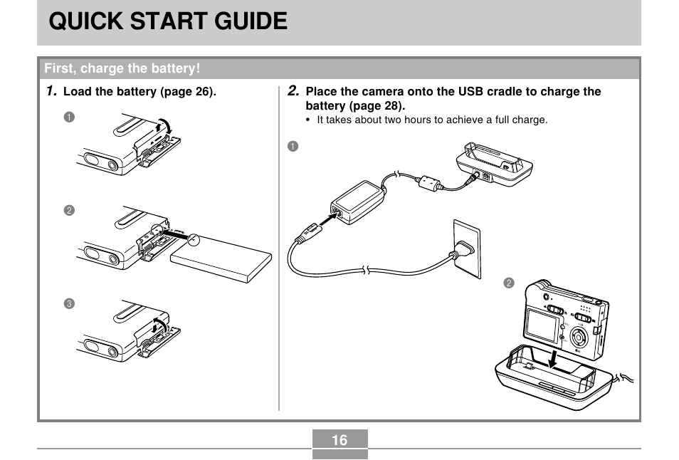 Quick start guide | Casio EX-S20 User Manual | Page 16 / 42