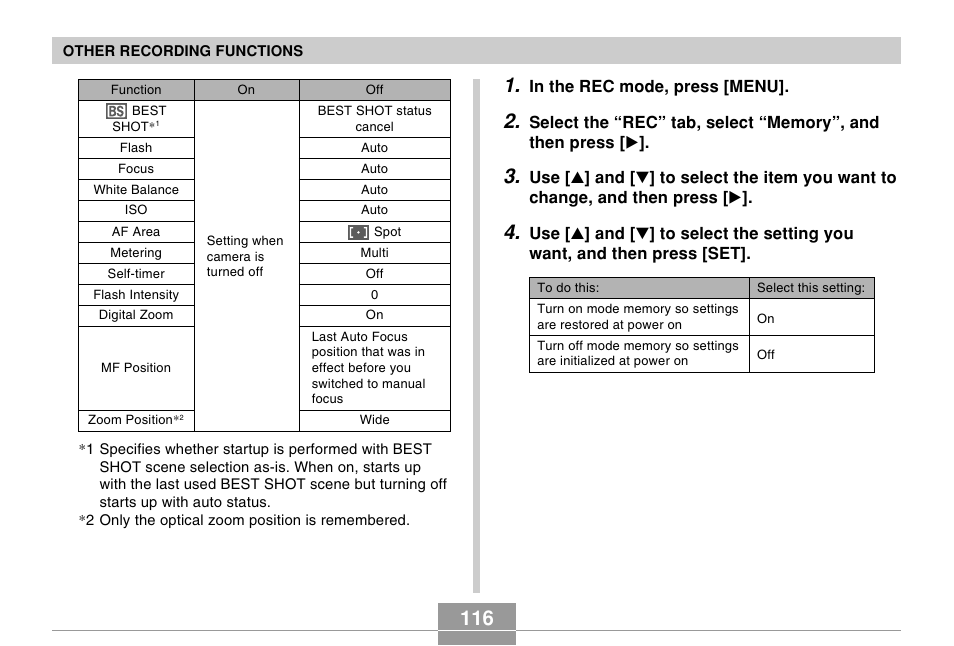 Casio EX-Z70 User Manual | Page 116 / 252