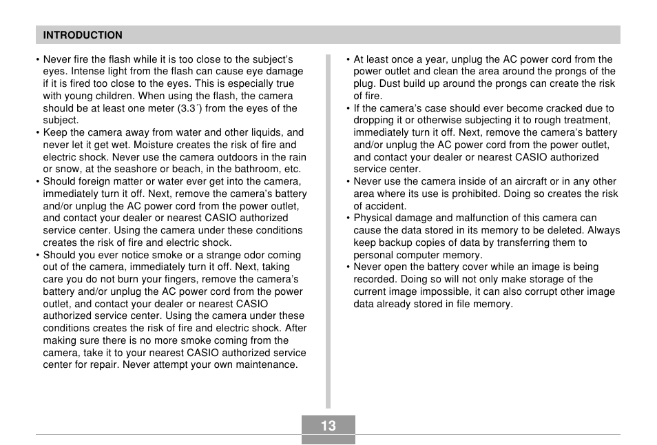 Casio EX-Z70 User Manual | Page 13 / 252