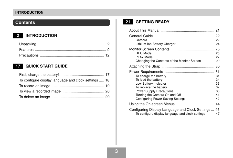 Casio EX-Z70 User Manual | Page 3 / 252