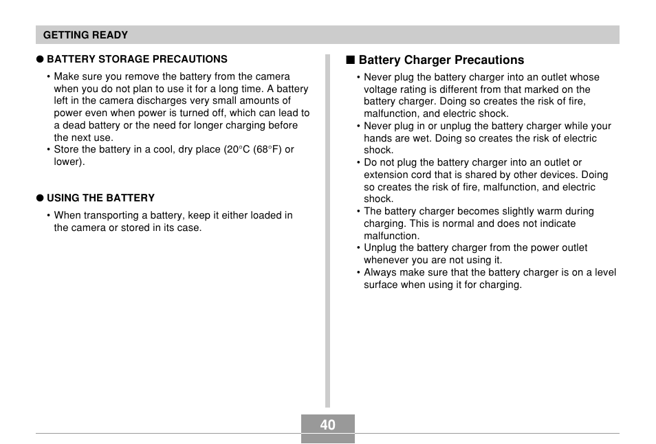 Casio EX-Z70 User Manual | Page 40 / 252