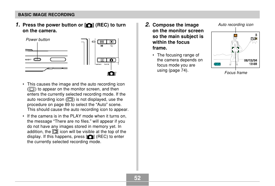 Casio EX-Z70 User Manual | Page 52 / 252
