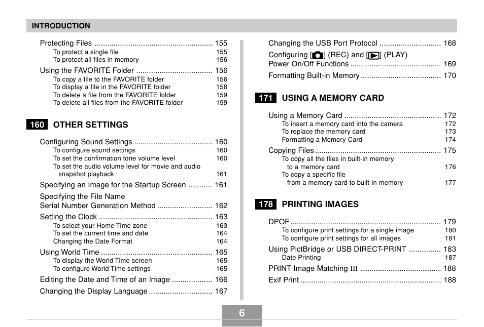 Casio EX-Z70 User Manual | Page 6 / 252