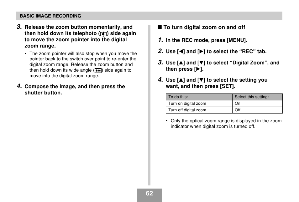 Casio EX-Z70 User Manual | Page 62 / 252