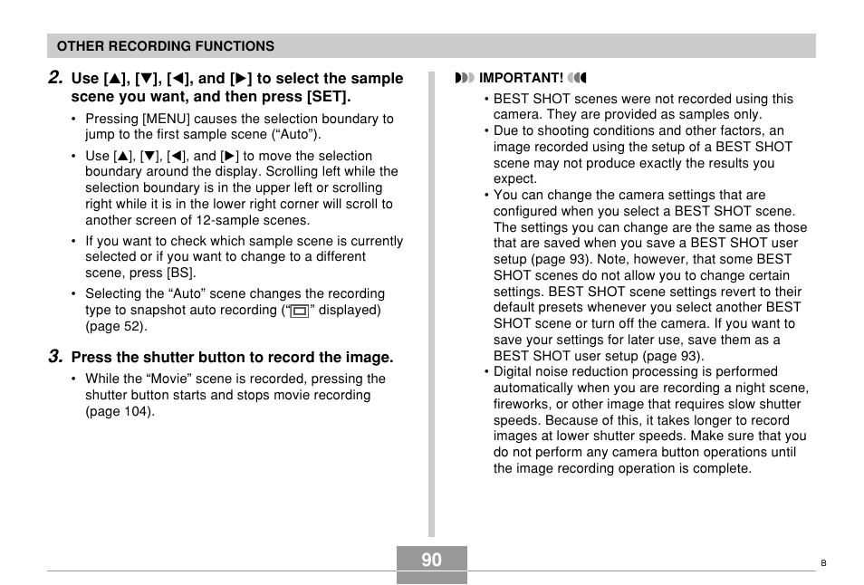 Casio EX-Z70 User Manual | Page 90 / 252