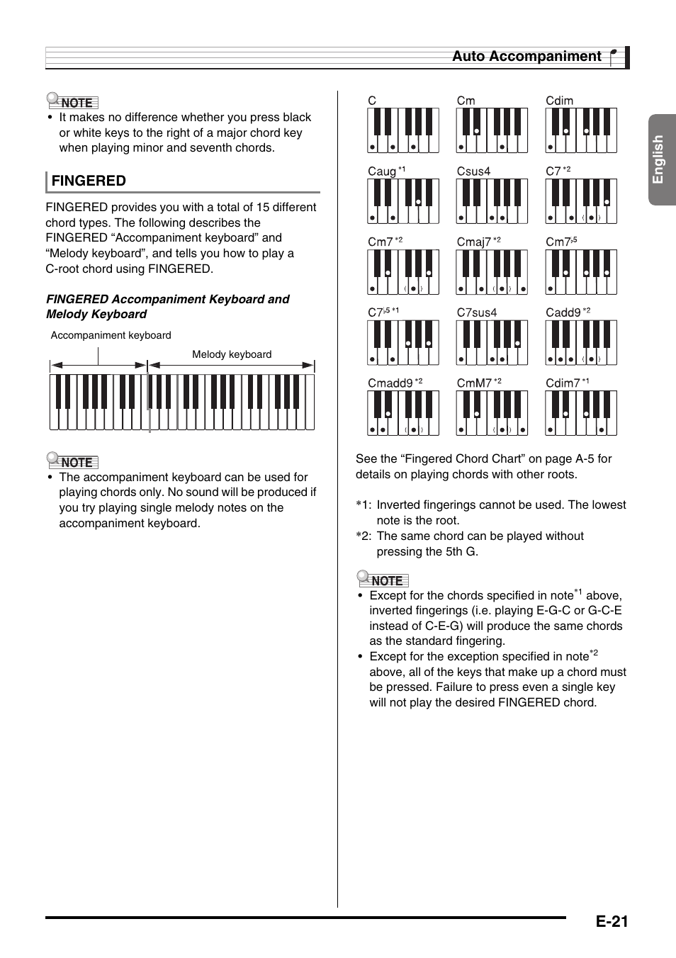 E-21 | Casio CTK-245 User Manual | Page 23 / 46