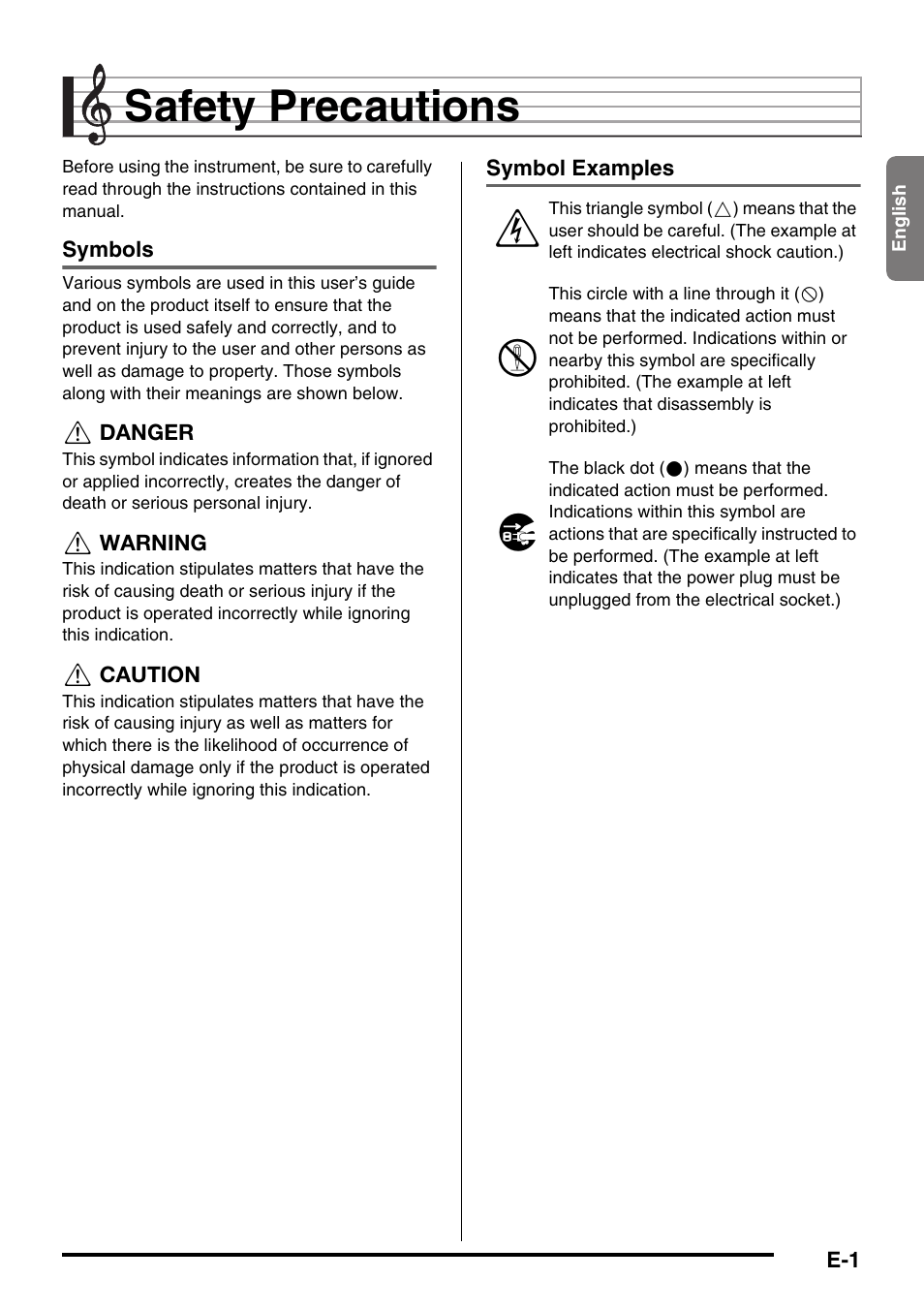 Safety precautions | Casio CTK-245 User Manual | Page 3 / 46