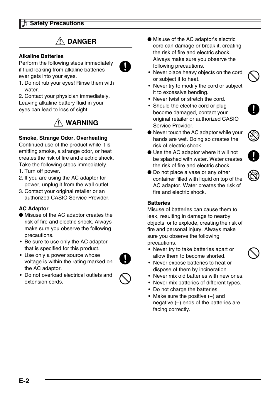Casio CTK-245 User Manual | Page 4 / 46