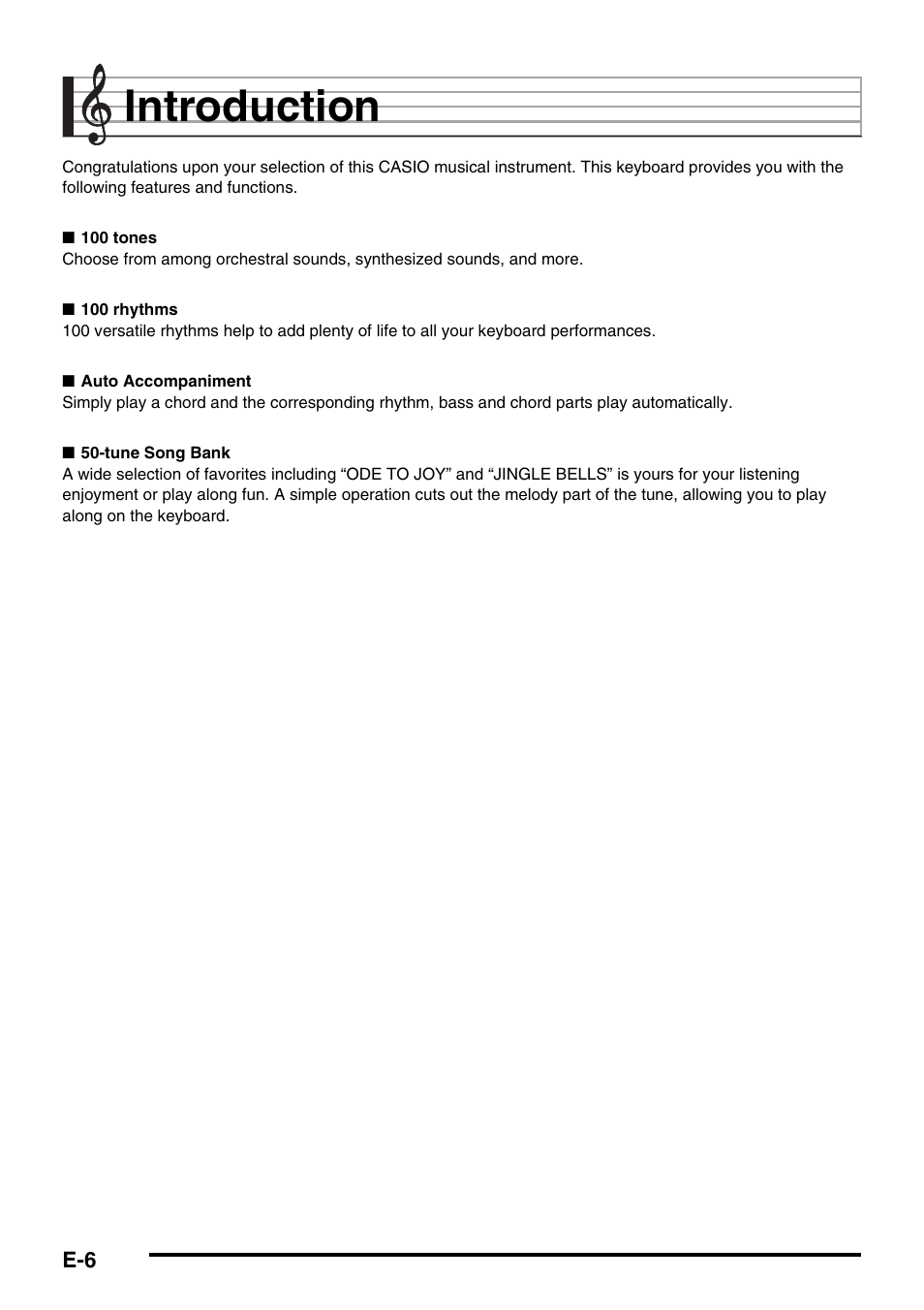 Introduction | Casio CTK-245 User Manual | Page 8 / 46