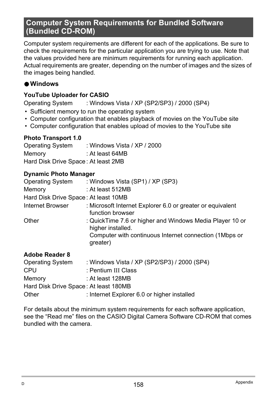 Casio EXILIM EX-H10 User Manual | Page 158 / 189