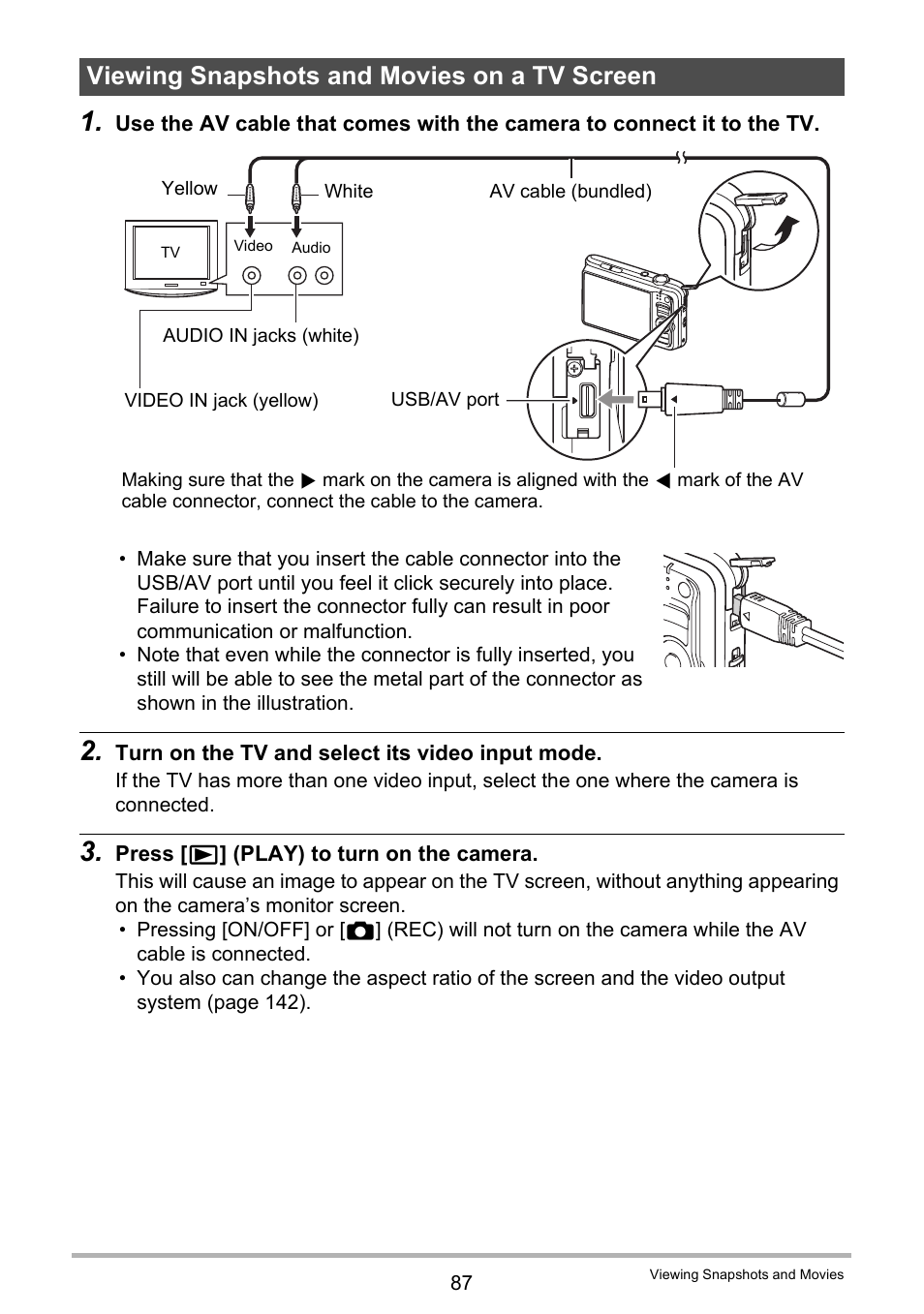 Viewing snapshots and movies on a tv screen | Casio EXILIM EX-H10 User Manual | Page 87 / 189