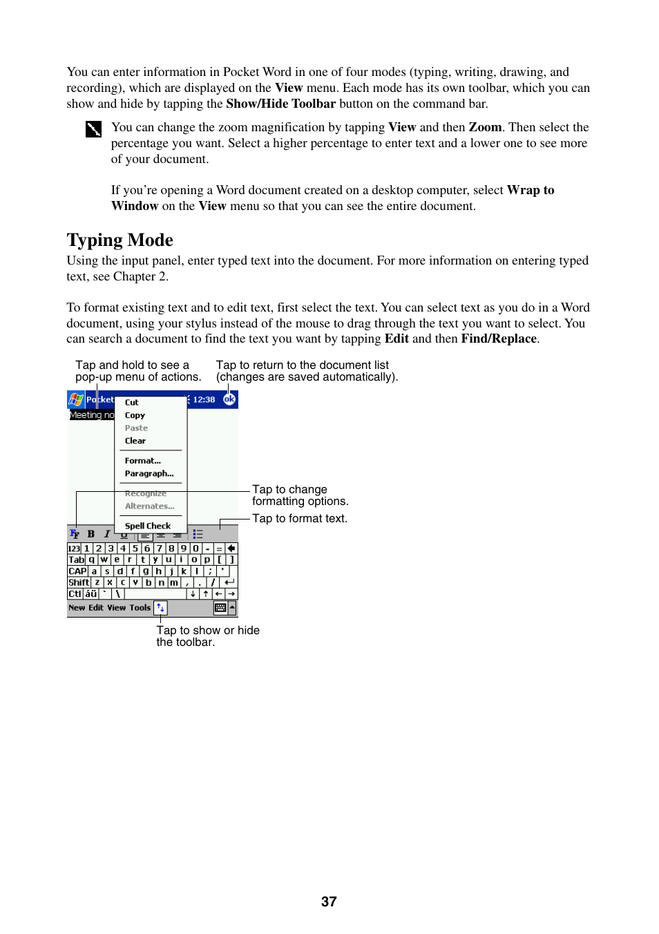 Typing mode | Casio E-200 User Manual | Page 37 / 65