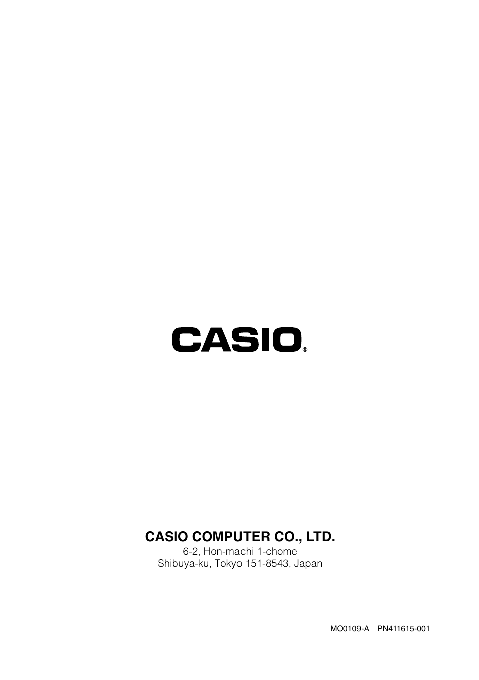 Casio computer co., ltd | Casio E-200 User Manual | Page 65 / 65