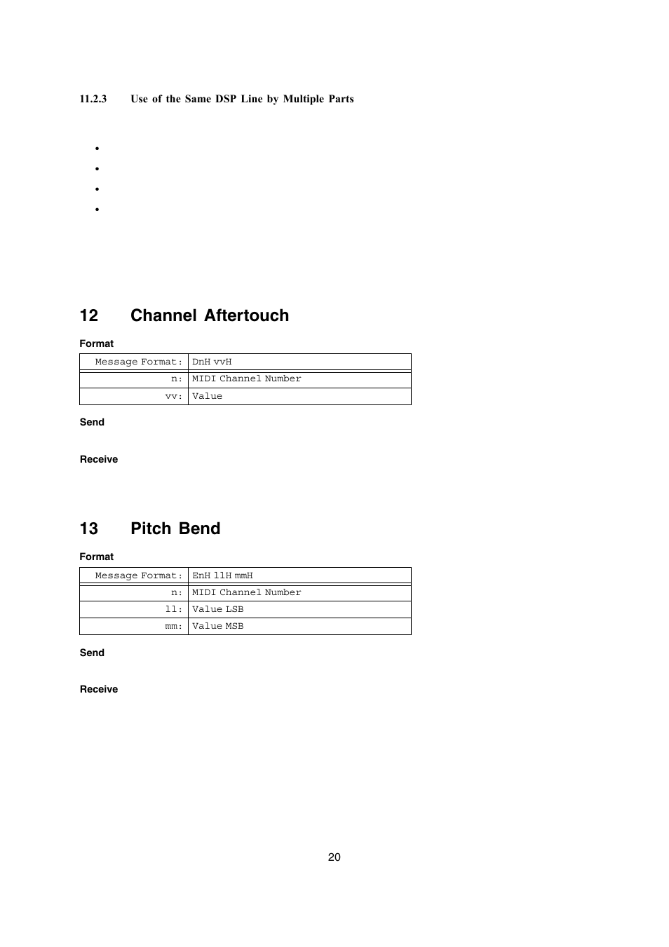 12 channel aftertouch, 13 pitch bend | Casio AP-200 User Manual | Page 20 / 45