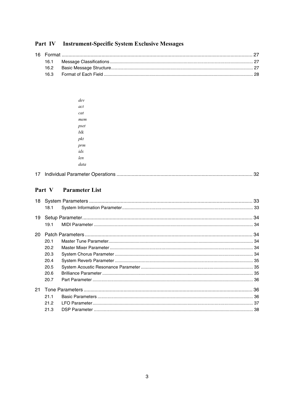 Part v parameter list | Casio AP-200 User Manual | Page 3 / 45