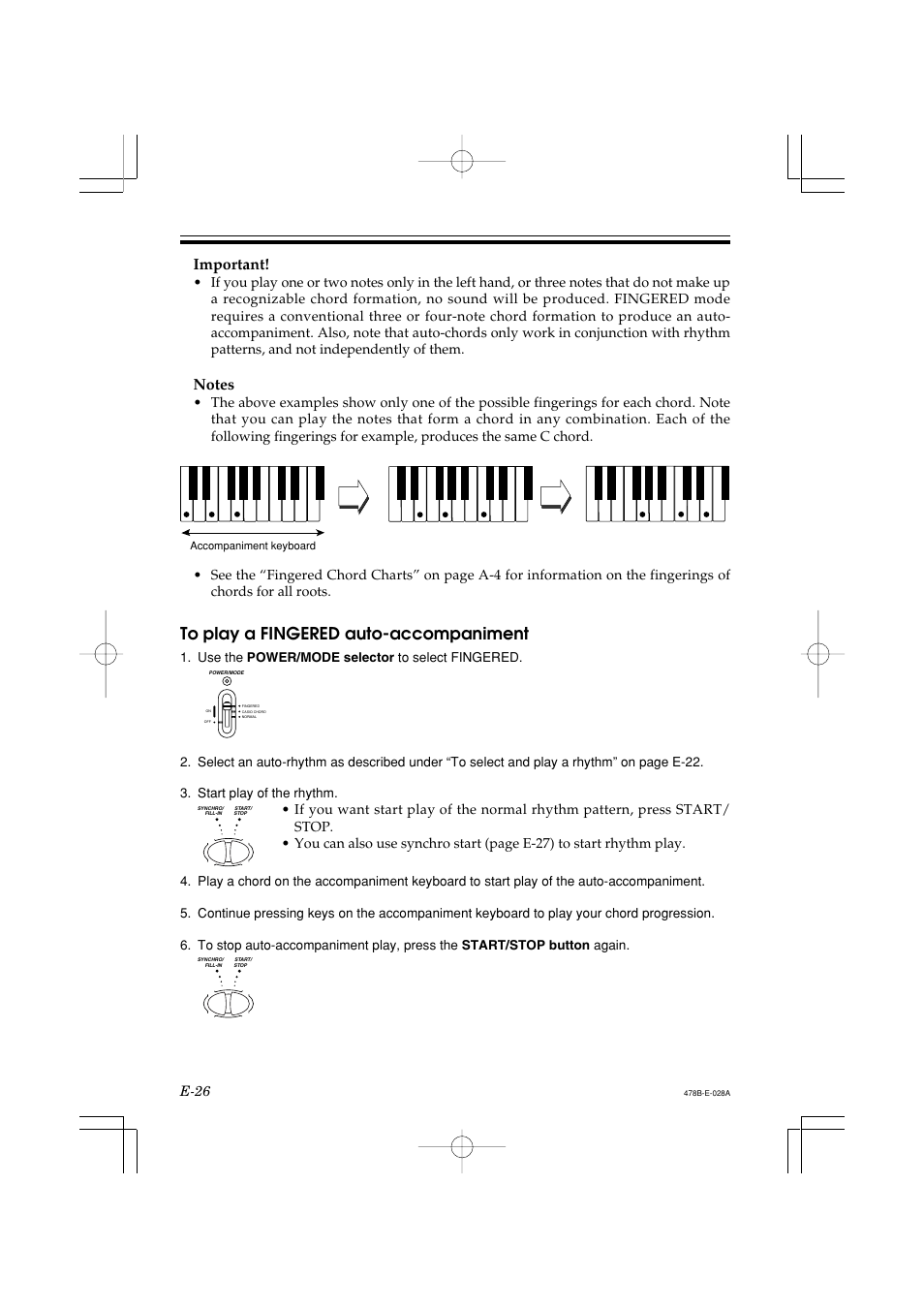 Important | Casio LK-40 User Manual | Page 28 / 59