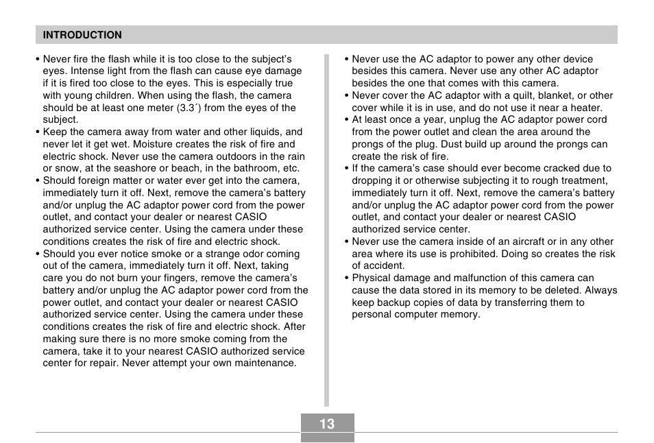 Casio EX-Z500 User Manual | Page 13 / 227