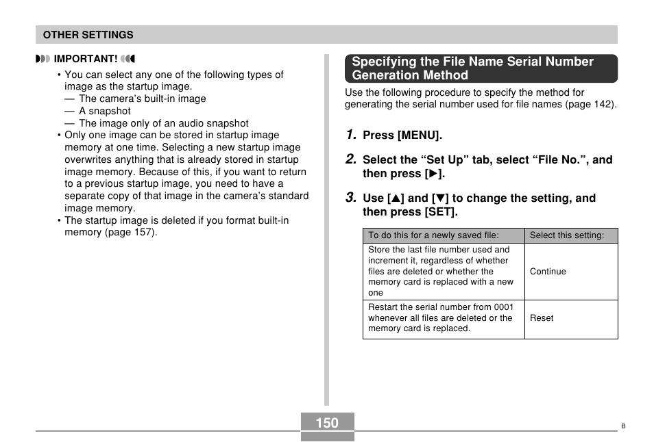 Casio EX-Z500 User Manual | Page 150 / 227