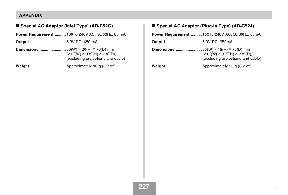 Casio EX-Z500 User Manual | Page 227 / 227