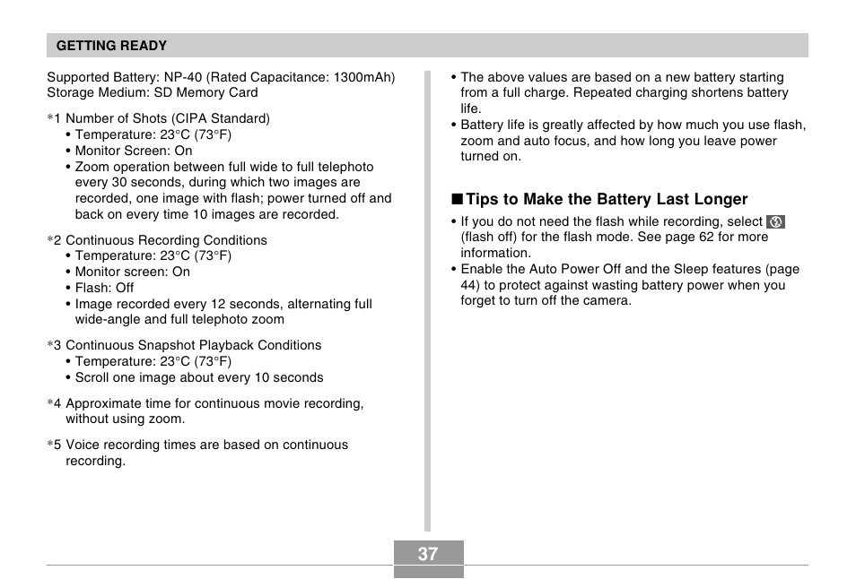 Casio EX-Z500 User Manual | Page 37 / 227