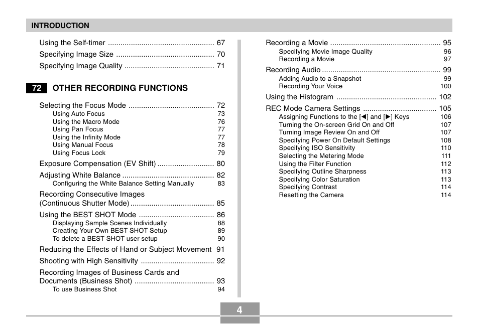 Casio EX-Z500 User Manual | Page 4 / 227