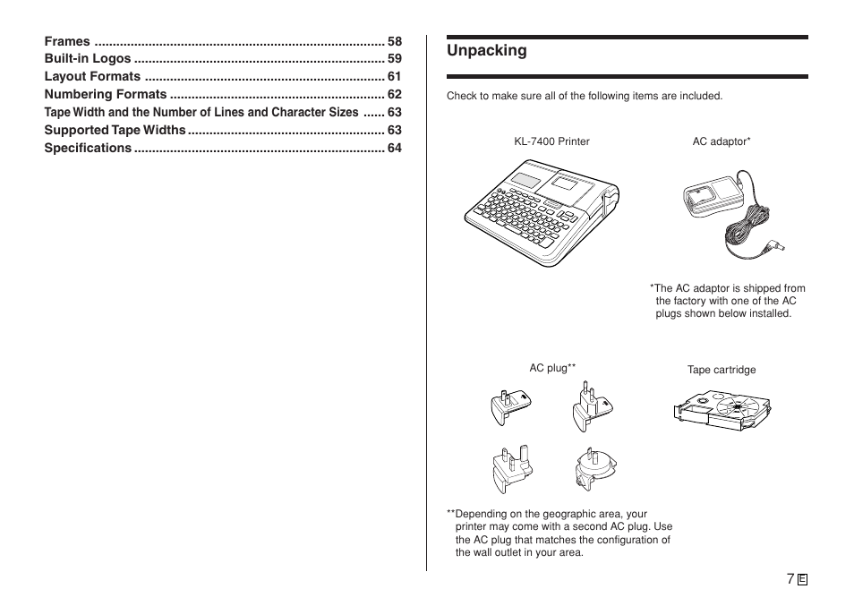 Part 1 - disc mode | Casio KL-7400 User Manual | Page 10 / 68