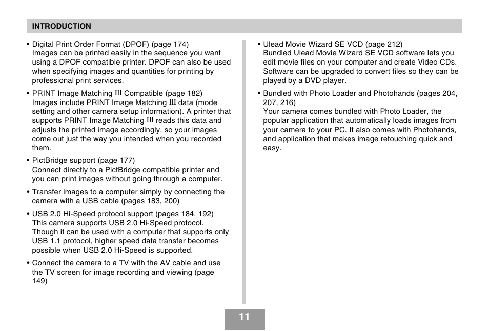 Casio EX-P505 User Manual | Page 11 / 236
