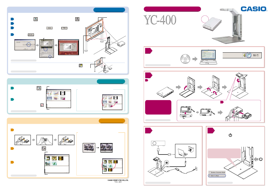 Casio YC400 User Manual | 2 pages