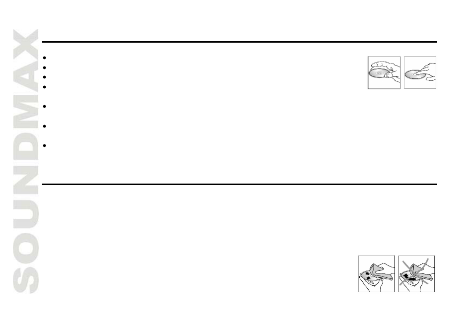 Handling discs, Cleaning | SoundMax SM-CDM1056 User Manual | Page 26 / 62