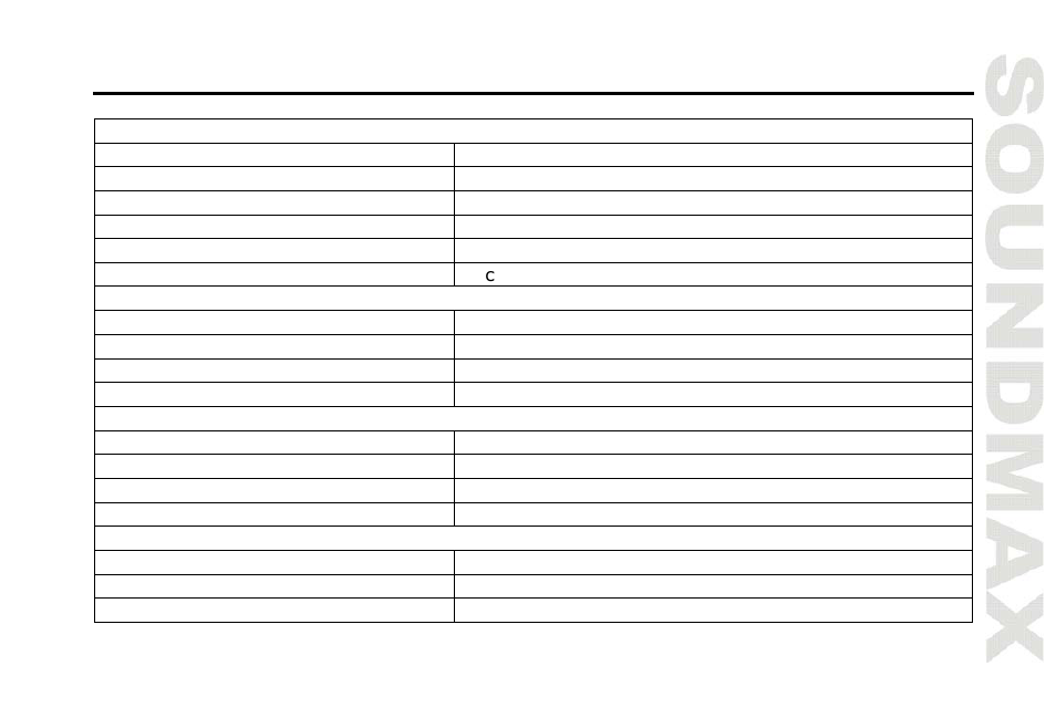 Specification | SoundMax SM-CDM1056 User Manual | Page 29 / 62